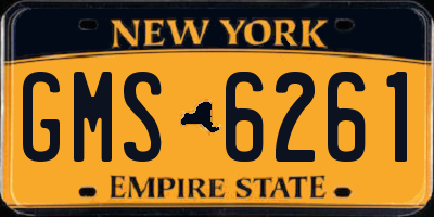 NY license plate GMS6261