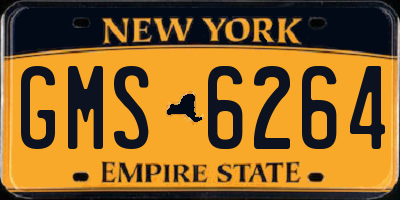 NY license plate GMS6264