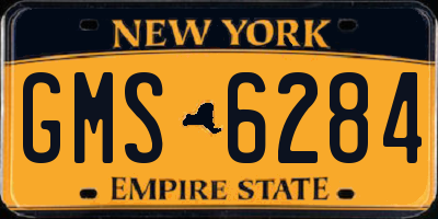 NY license plate GMS6284