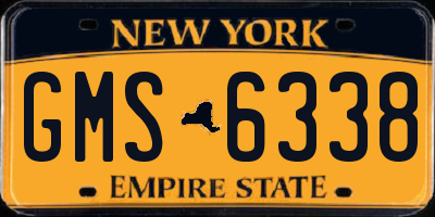 NY license plate GMS6338