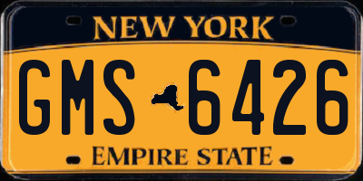 NY license plate GMS6426