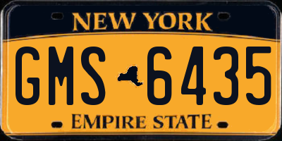 NY license plate GMS6435