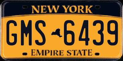 NY license plate GMS6439