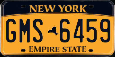 NY license plate GMS6459