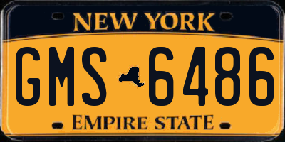 NY license plate GMS6486