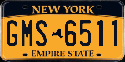 NY license plate GMS6511