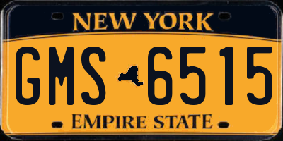 NY license plate GMS6515