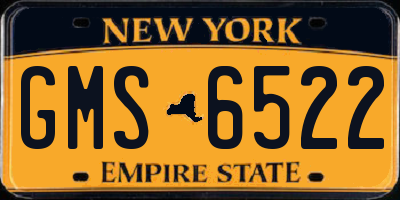NY license plate GMS6522