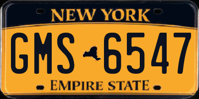 NY license plate GMS6547