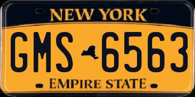 NY license plate GMS6563