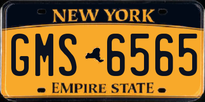 NY license plate GMS6565