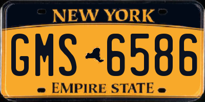 NY license plate GMS6586