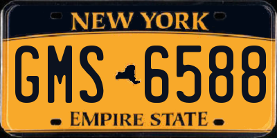 NY license plate GMS6588