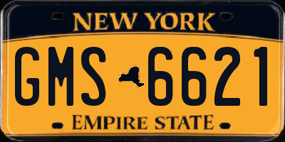 NY license plate GMS6621