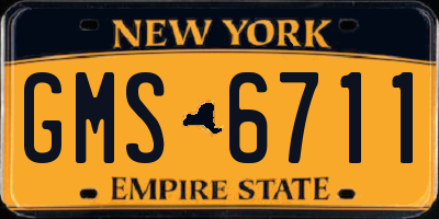 NY license plate GMS6711