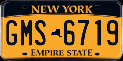 NY license plate GMS6719