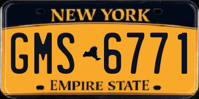 NY license plate GMS6771
