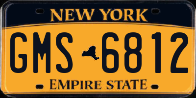 NY license plate GMS6812