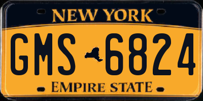 NY license plate GMS6824