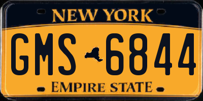 NY license plate GMS6844