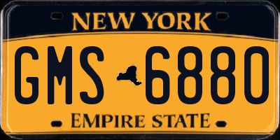 NY license plate GMS6880