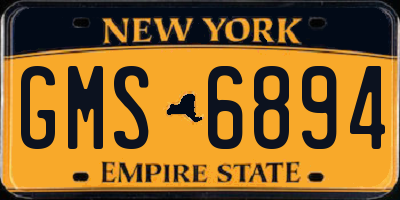 NY license plate GMS6894