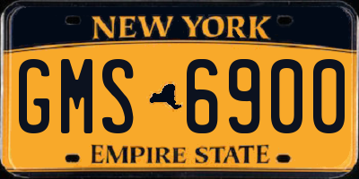 NY license plate GMS6900