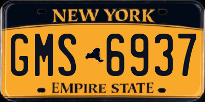 NY license plate GMS6937