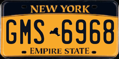 NY license plate GMS6968