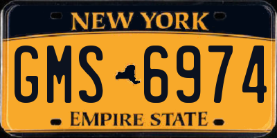 NY license plate GMS6974