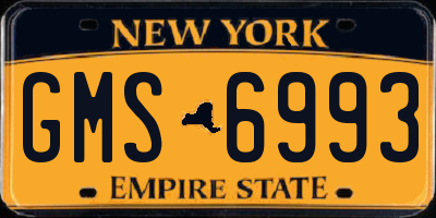 NY license plate GMS6993