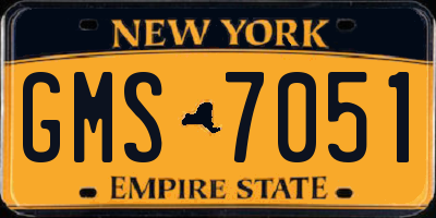 NY license plate GMS7051