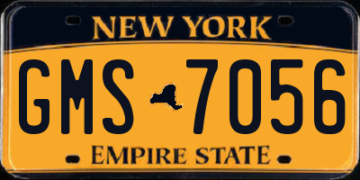 NY license plate GMS7056
