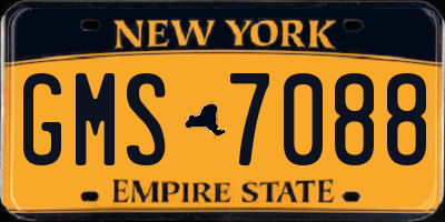 NY license plate GMS7088