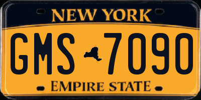 NY license plate GMS7090