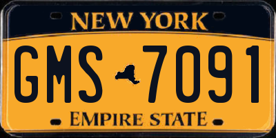 NY license plate GMS7091