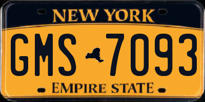 NY license plate GMS7093