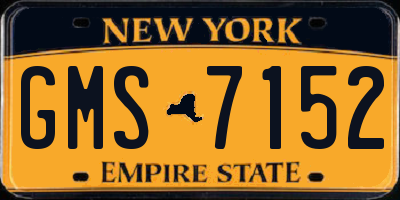 NY license plate GMS7152
