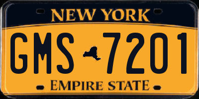NY license plate GMS7201