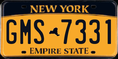 NY license plate GMS7331