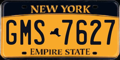 NY license plate GMS7627