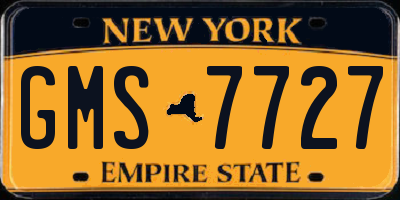 NY license plate GMS7727
