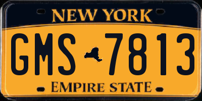 NY license plate GMS7813