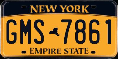 NY license plate GMS7861