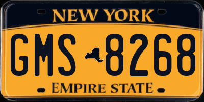 NY license plate GMS8268