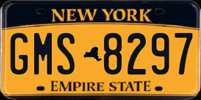 NY license plate GMS8297