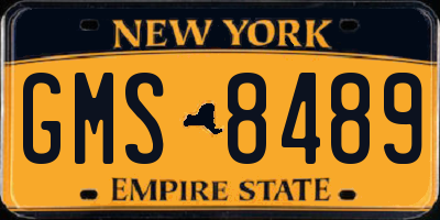 NY license plate GMS8489