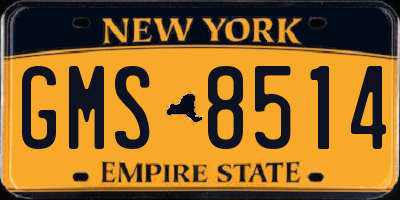 NY license plate GMS8514