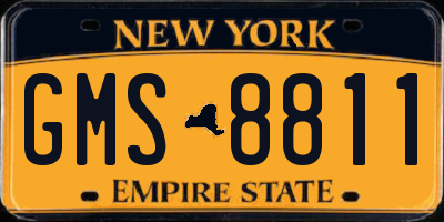 NY license plate GMS8811