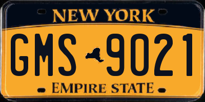 NY license plate GMS9021